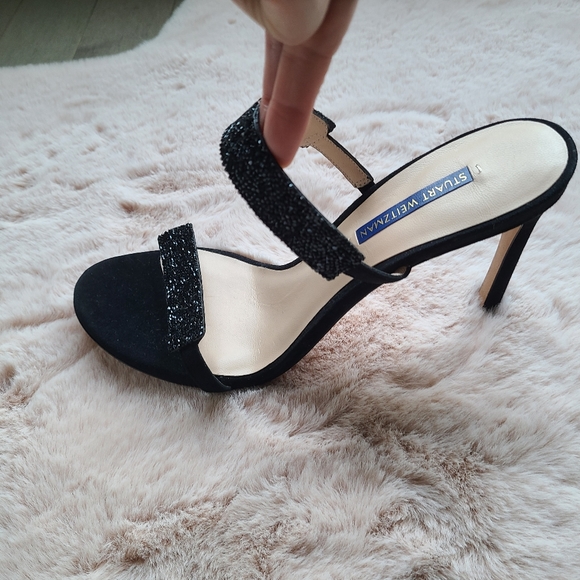 Authentic Stuart Weitzman Black Strappy Sandals - Picture 4 of 7